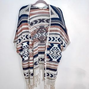 Aztec Sweater Poncho